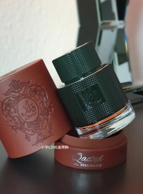 迪拜购 现货 lattafa拉塔法香水Qaa'Ed雪松沉香皮革黑色100ml
