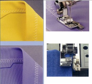 锁布边压脚家用缝纫机薄料锁边压脚适用于兄弟胜家蝴蝶飞跃重机