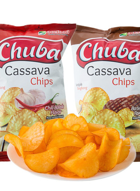 印尼原装进口 Chuba烧烤味/香辣味Cassava木薯片140g/袋零食薯片