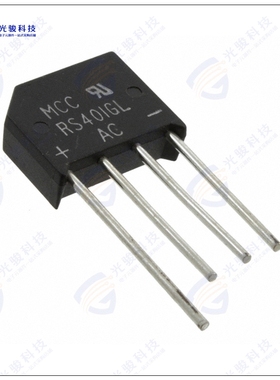 RS401GL-BP晶体管BRIDGE RECT 1PHASE 50V 4A RS-4L