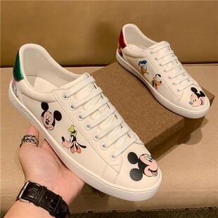 真皮米奇卡通小白鞋 2025秋冬新款 板鞋 男鞋 男真皮百搭潮流休闲板鞋