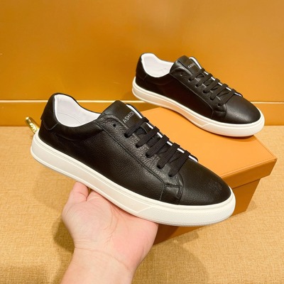 欧洲站男士潮牌板鞋D家新款头层牛皮休闲板鞋春夏款男士轻奢真皮