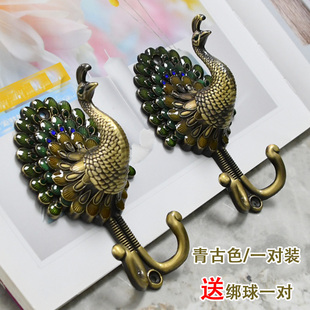 天河花边欧美式 饰奢华一对 新款 锌合金空缺窗帘壁钩挂球墙钩绑带装