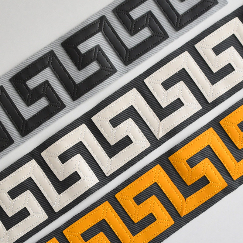 天河花边新款中式长城边窗帘刺绣立边皮革零剪一米价装饰辅料配件