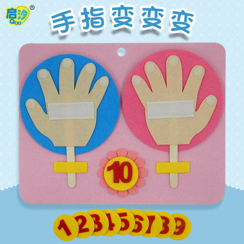 幼儿数学计算区掰掰手指算一算