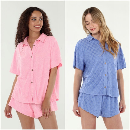 外贸原单Lou*nge With Us 纽波特格纹&日落菠萝  超柔软亲肤 套装