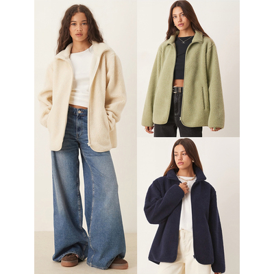 拉链摇粒绒羊毛衫外套