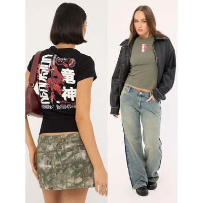 设计感修身圆领短袖T恤