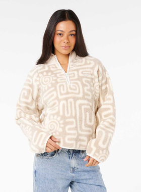 外贸原单Rip C*url宽松休闲立领半拉链保暖摇粒绒卫衣外套 1842