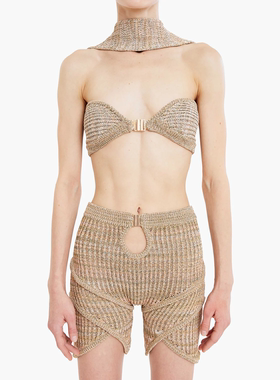 外贸原单RUV*E - VIJA Bra纯欲挂脖性感无肩带无钢圈美背现代胸罩