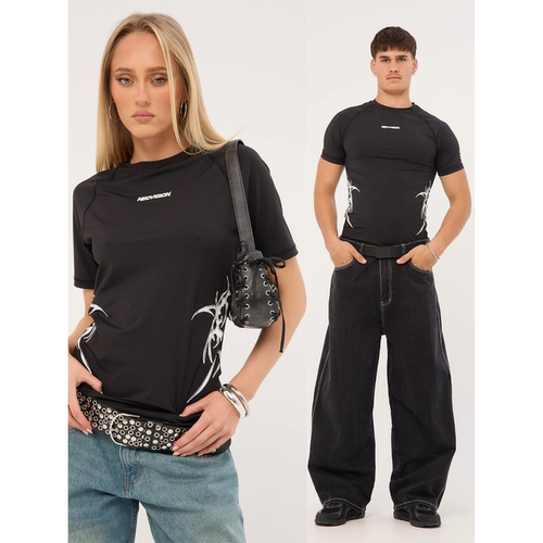 男女同款加密圆领修身短袖T恤