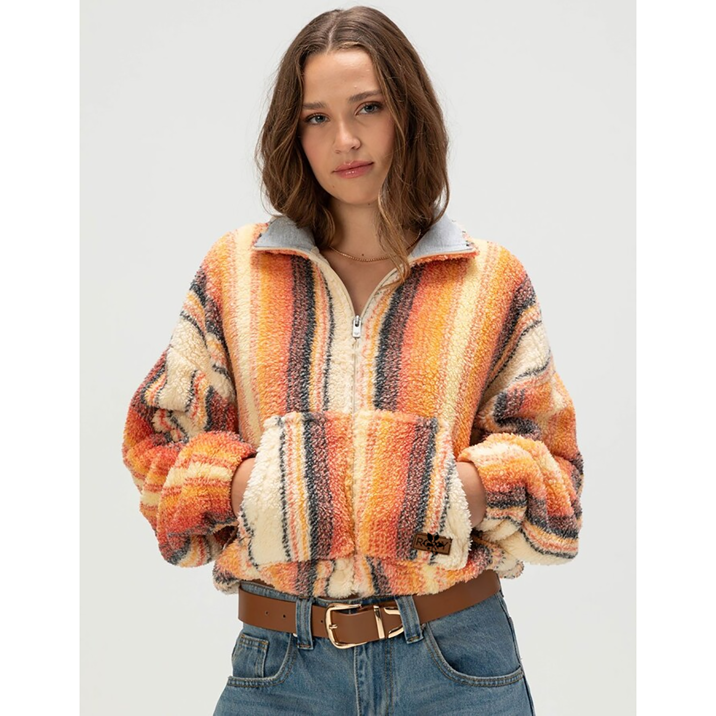 外贸原单Rox*y亮丽羊皮纸经典色全拉链外套羊羔绒抓绒卫衣D 2826,女装/女士精品,卫衣/绒衫,淘宝优惠券,粉丝福利购,淘宝优惠卷