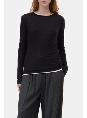 外贸原单MAA*G俄单松弛百搭轻薄透气纯色莱赛尔长袖T恤B7 2356