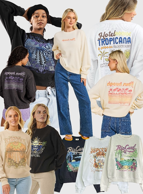 外贸原单Rip C*url复古印花卫衣宽松休闲百搭圆领运动衫多款 1849