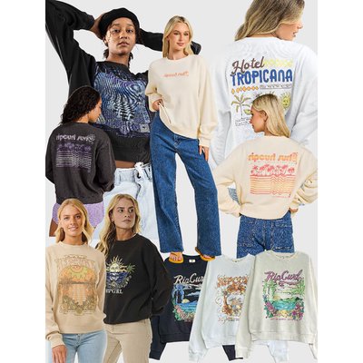 多款印花圆领休闲运动衫