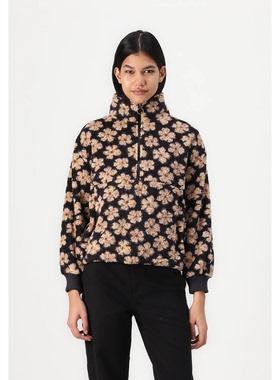 外贸原单Bil*labong复古花事抓绒套头衫超糯泰迪熊羊羔绒 C6 1912