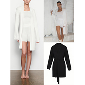 卡戴珊SKI MS莫代尔睡袍柔软大弹力慵懒风舒适家居服浴袍 1814