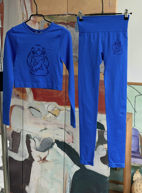 不退不换 原单 Pri*mark贴身内搭系列柔软蓝色套装迪S尼合作款D5