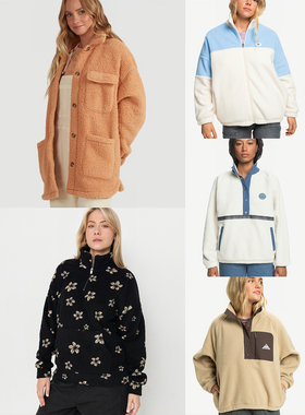 外贸原单rox*y&Qui*ksilver休闲外套泰迪熊羊羔绒摇粒绒 B2 1984