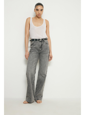 外贸原单LIM*E美式复古水洗宽松高腰显瘦喇叭牛仔裤1547-604 1979