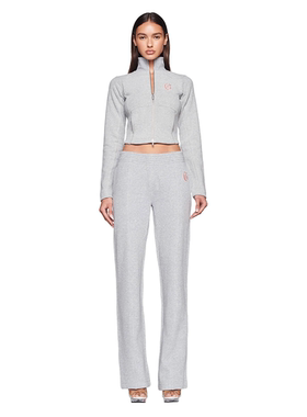 外贸原单I AM GI@ YAVANNA灰色套装卫衣开衫阔腿裤长裤加长直筒裤