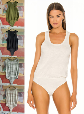 外贸原单Fre*e people Tee Off欧美性感吊带连体衣弹力修身背心