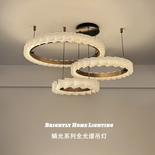 现代轻奢全光谱吊灯客厅大灯