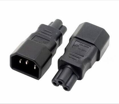 电源转接头 IEC320-C14转C5 品字公插头转梅花母插头 WA-0004
