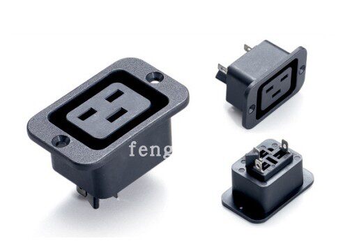 AC电源品字型插座不间断电源插座IEC320-C19 PDU工业插座 SS-3B铜