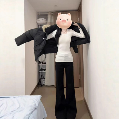 白色中长款内搭打底衫女修身长袖t恤加绒遮屁股冬季2025新款韩系