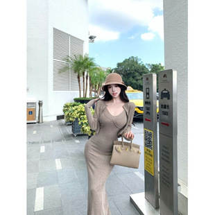店长强推感御姐风收腰连衣裙子女春秋季2026新款气质绝美内搭长裙