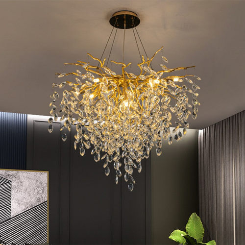 水晶吊灯铝材轻奢客厅卧室