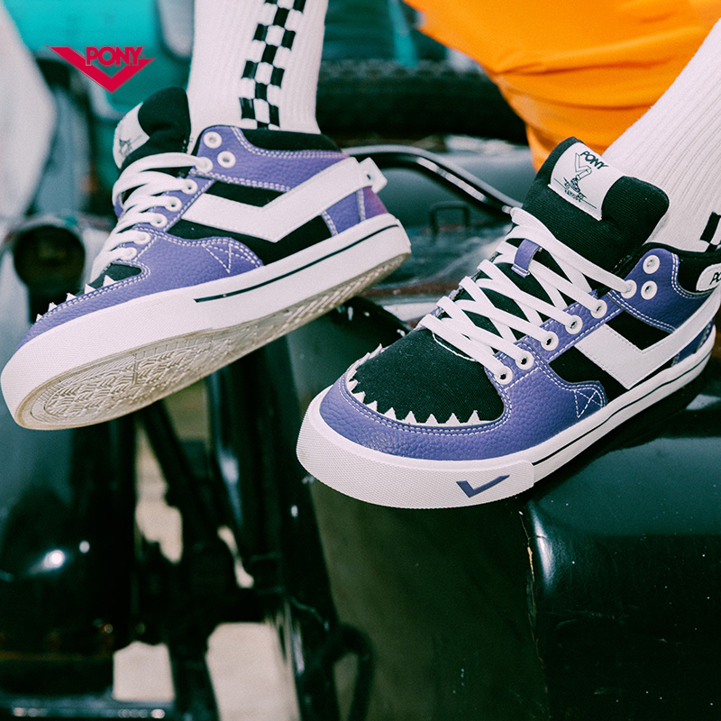 pony波尼滑板鞋男女情侣atop复古低帮耐磨运动鞋休闲鞋231u1at12