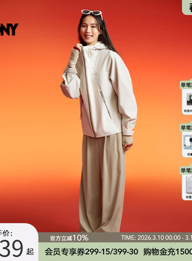 PONY女士针织长裤宽松阔腿户外运动高弹显瘦休闲裤261W2KP30