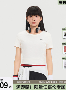 PONY波尼1972春季女子短袖T恤户外运动修身显瘦亲肤舒适251W2AT08