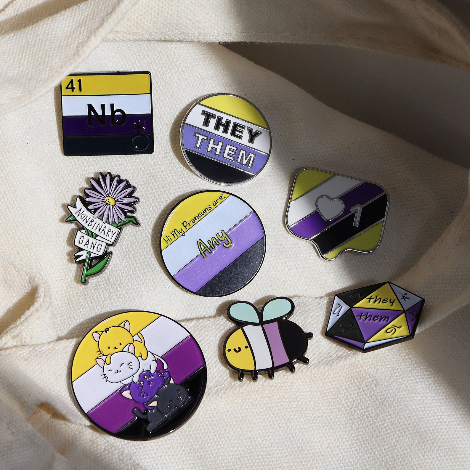 Non-binary胸针非二元徽章