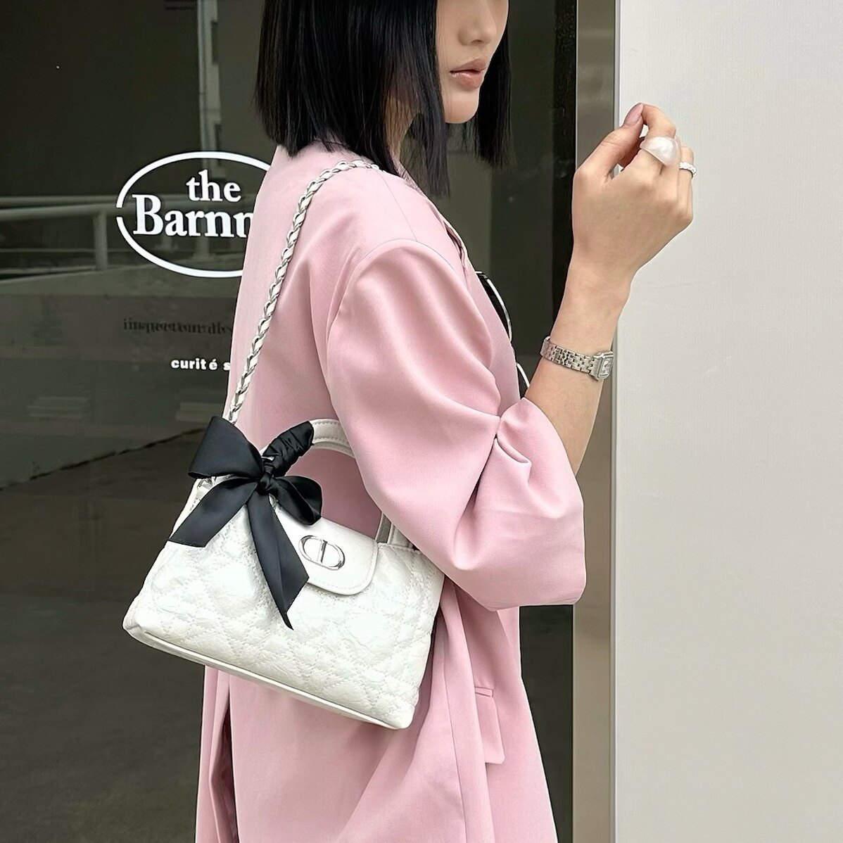 女包2026新款时尚菱格绣线小方包简约百搭链条斜挎包小香手拎包包