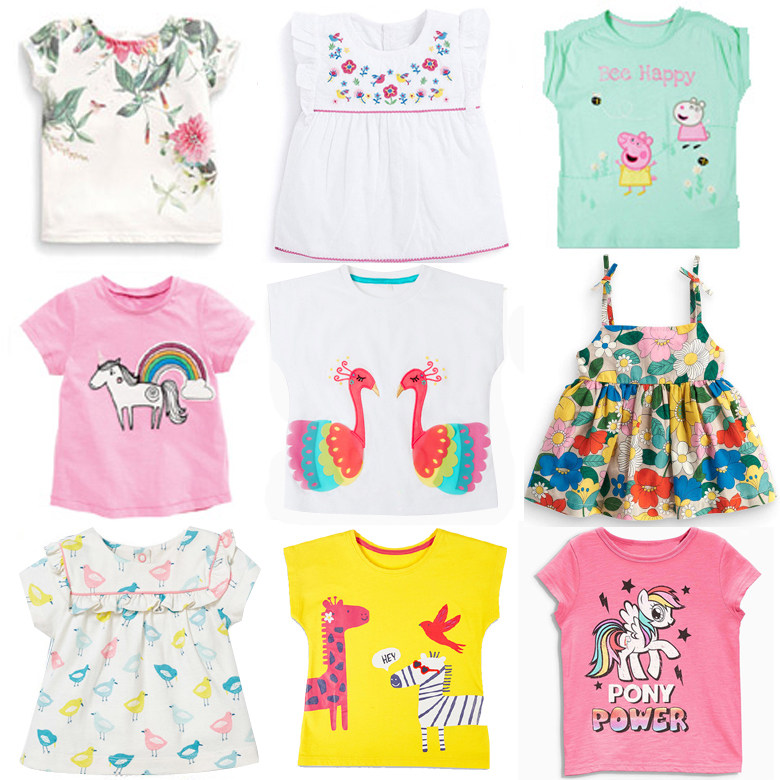 欧美夏装女童t恤弹力短袖女宝宝纯棉T恤送运费险2020童装新品|ruв категории Детская одежда, футболка - от Buy2taobao.com для оказания профессиональной услуги покупки агента Taobao