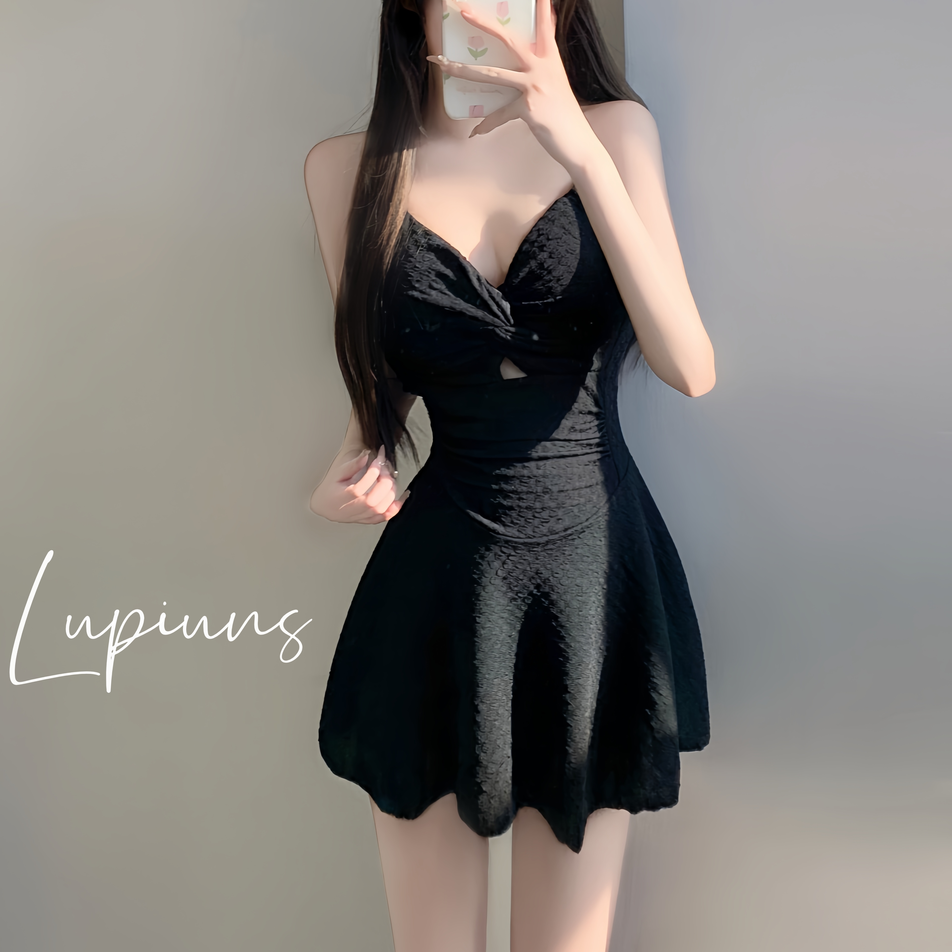 广州发泳衣女纯欲风高级性感保守