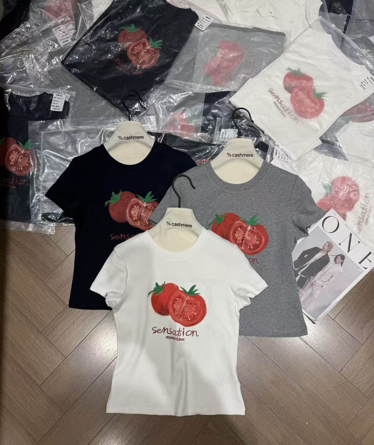 赫美高端2026早春新款时尚圆领刺绣休闲宽松百搭短袖T恤上衣女,女装/女士精品,T恤,淘宝优惠券,粉丝福利购,淘宝优惠卷