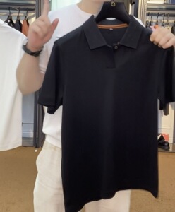 秀儿男装夏季新款男士翻领商务休时尚百搭纯色POLO短袖T恤