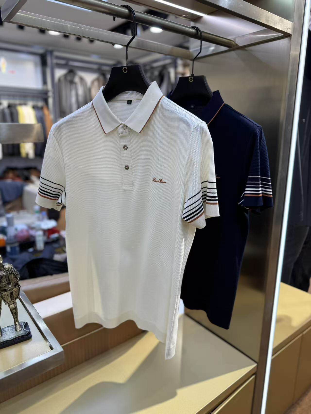 秀而高端2026早春新款男士新休闲经典刺绣百搭翻领短袖T恤上衣男