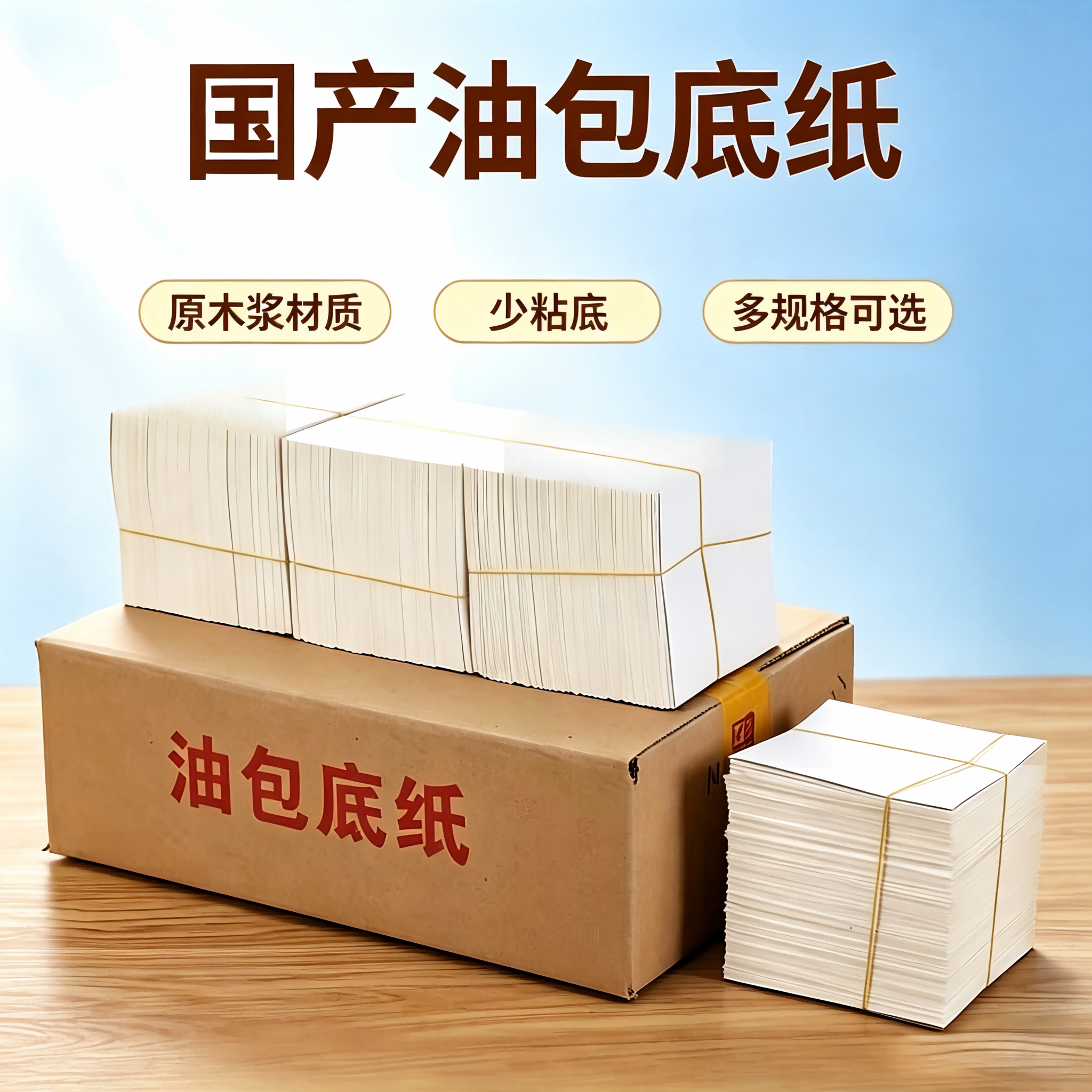 油包底纸奶白小方块纸