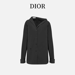 Dior/迪奥 2024春夏新款小蜜蜂刺绣衬衣法式不对称露肩长袖衬衫女