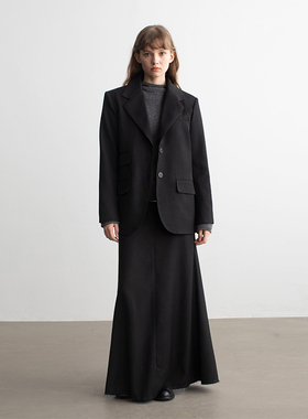 MESTLA 羊毛精纺 意式经典落肩西装外套  极简气质通勤纯色单排扣