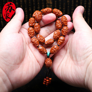 橄榄核手串十八罗汉手持精品核雕文玩手把件手工雕刻手链男女款