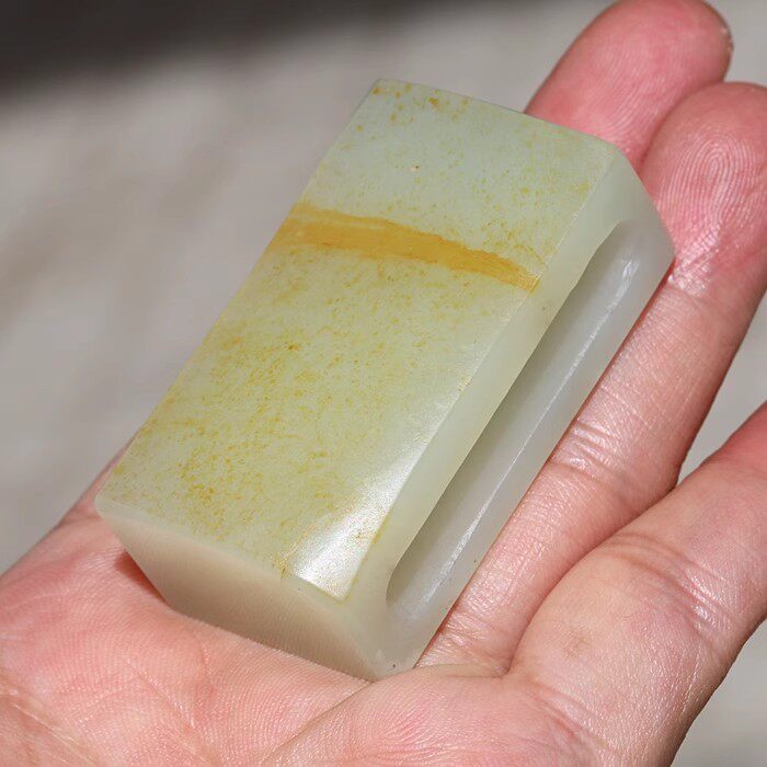 【小胡子玉器】和田玉 籽料 洒金皮 白玉 皮带扣 腰带扣 密度好