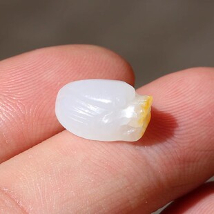 【小胡子玉器】和田玉 籽料 洒金皮 羊脂玉 苏工 貔貅 戒面