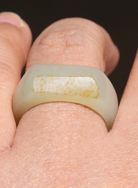 白玉洒金皮18mm戒子籽料