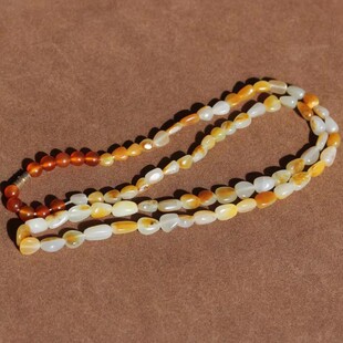 【小胡子玉器】和田玉 籽料 俏色皮 白玉精修 项链